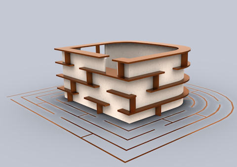 3D-rendered image of the Daedalus desk